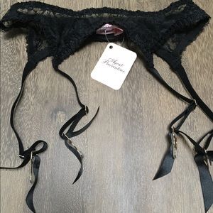 Agent Provocateur black lace suspender